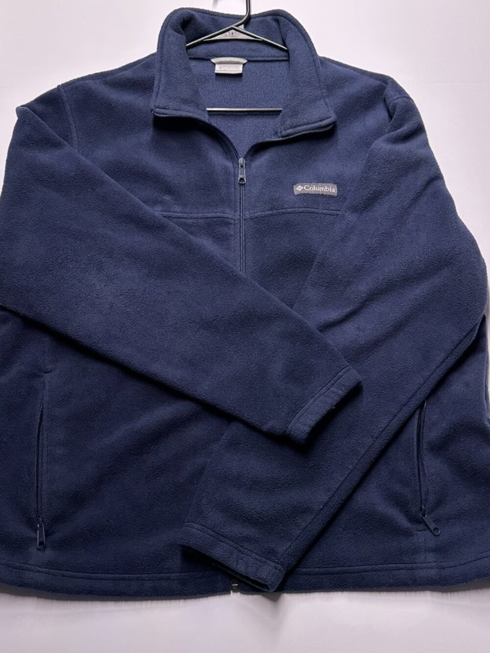Columbia Navy Blue Full Zip Fleece Jacket Mens XXL